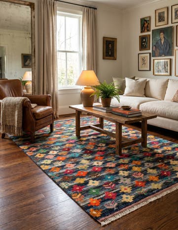 4' 6 x 6' 1 Hand Knotted Balouch Wool Rug