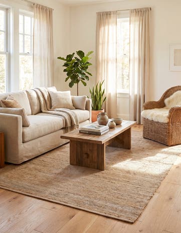 6' 1 x 9' Hand Woven Laurel Handwoven Jute Rug