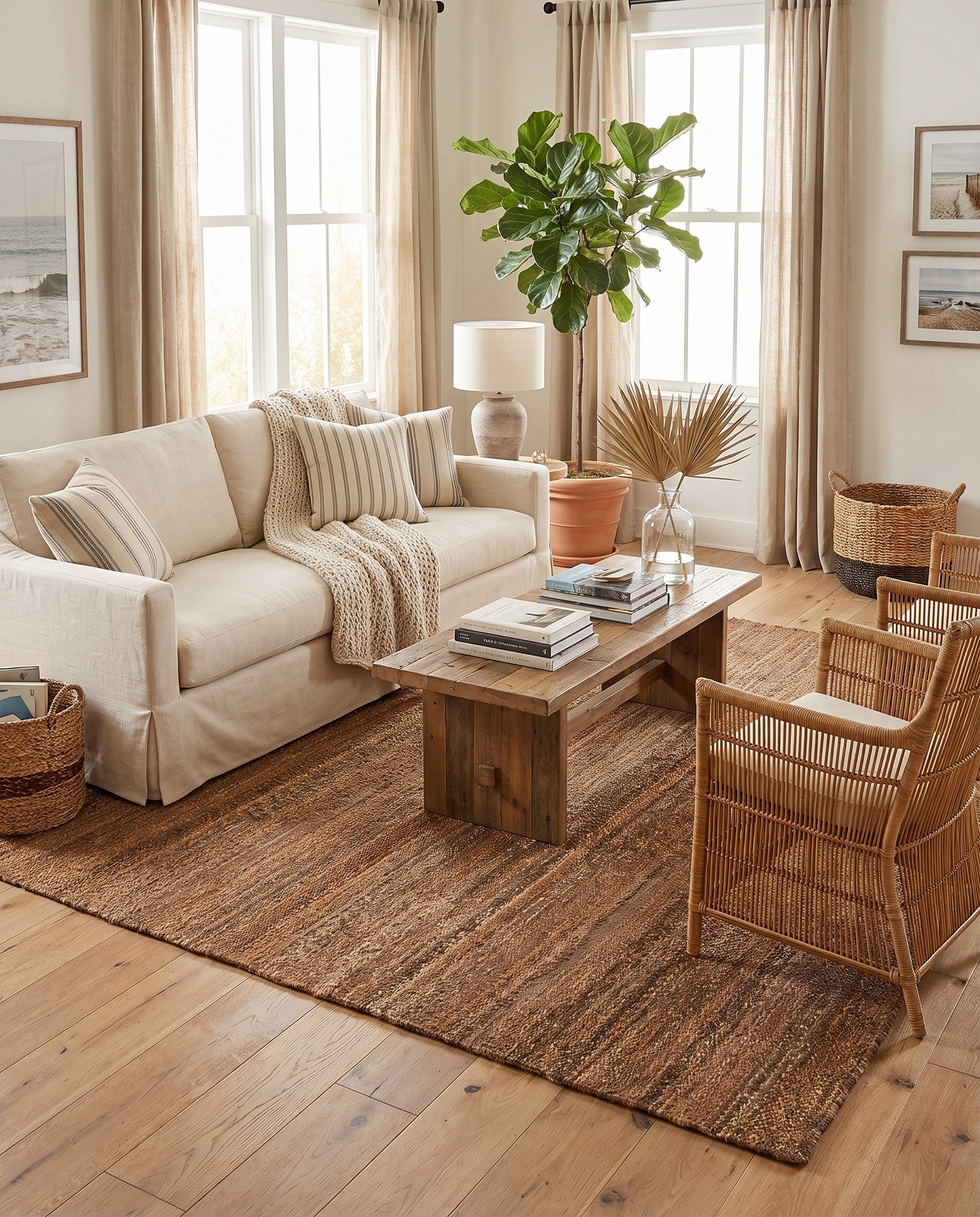 7' 10 x 7' 10 Palm Beach Jute Square Rug