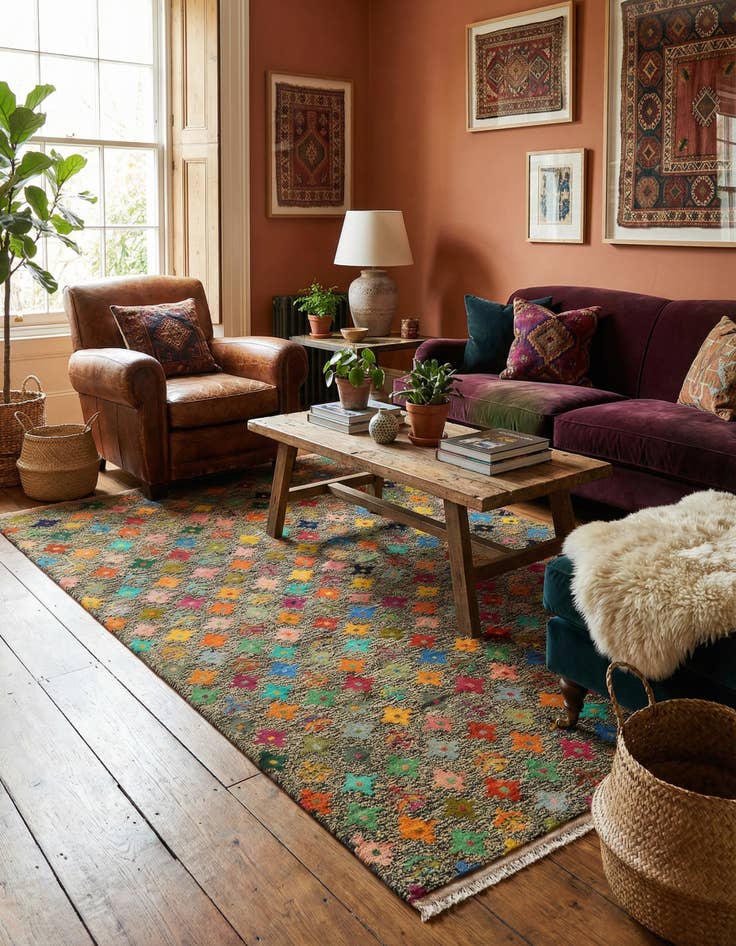 Detail image of 5' 6 x 7' 10 Hand Knotted Balouch Wool Rug