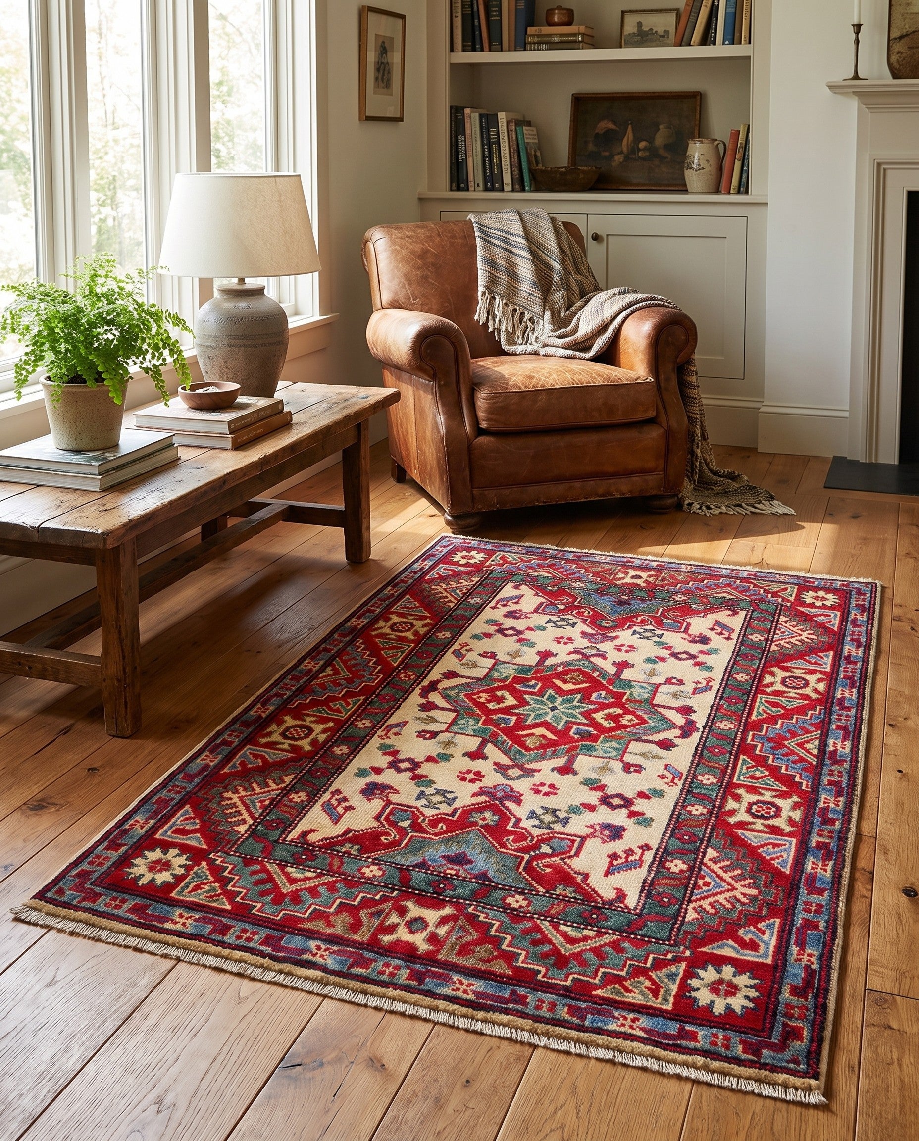 2' 9 x 4' 2 Hand Knotted Kazak Rug