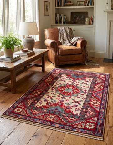 2' 9 x 4' 2 Hand Knotted Kazak Rug