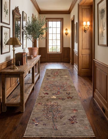 2' 9 x 10' 6 Hand Knotted Ariana Ziegler Runner Rug