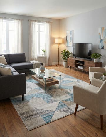 Blue Leipzig Rug