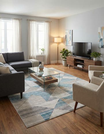 Blue Leipzig Rug