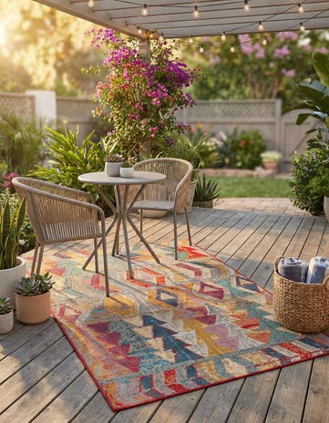 Easy-Clean Modern Indoor / Outdoor Rug