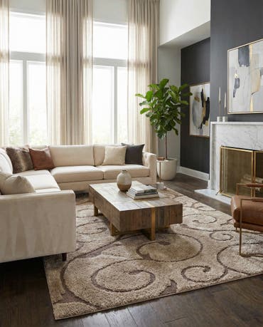  9' x 12' 2 Botanical Shag Rug