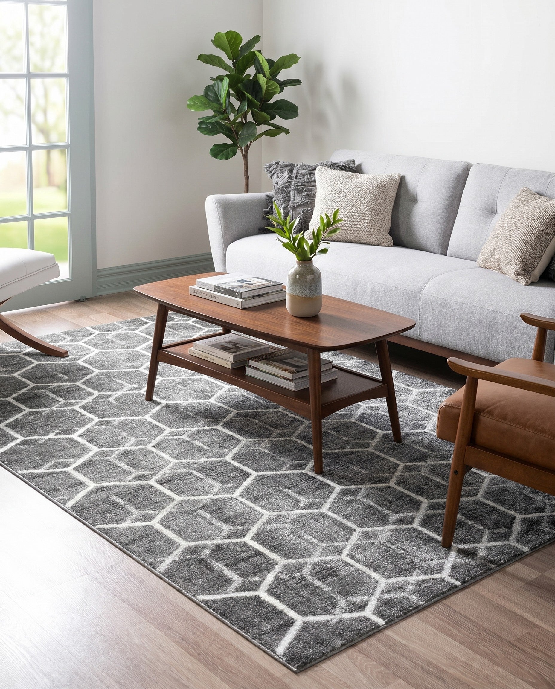 4' x 6' Lattice Trellis Rug