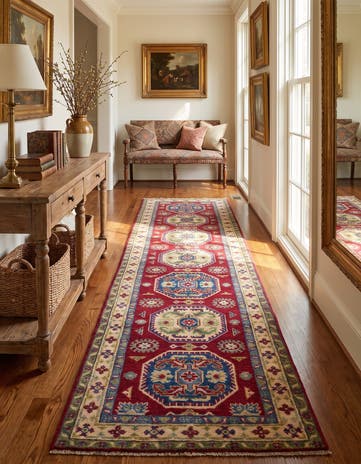 2' 8 x 10' 1 Hand Knotted Kazak Runner Rug