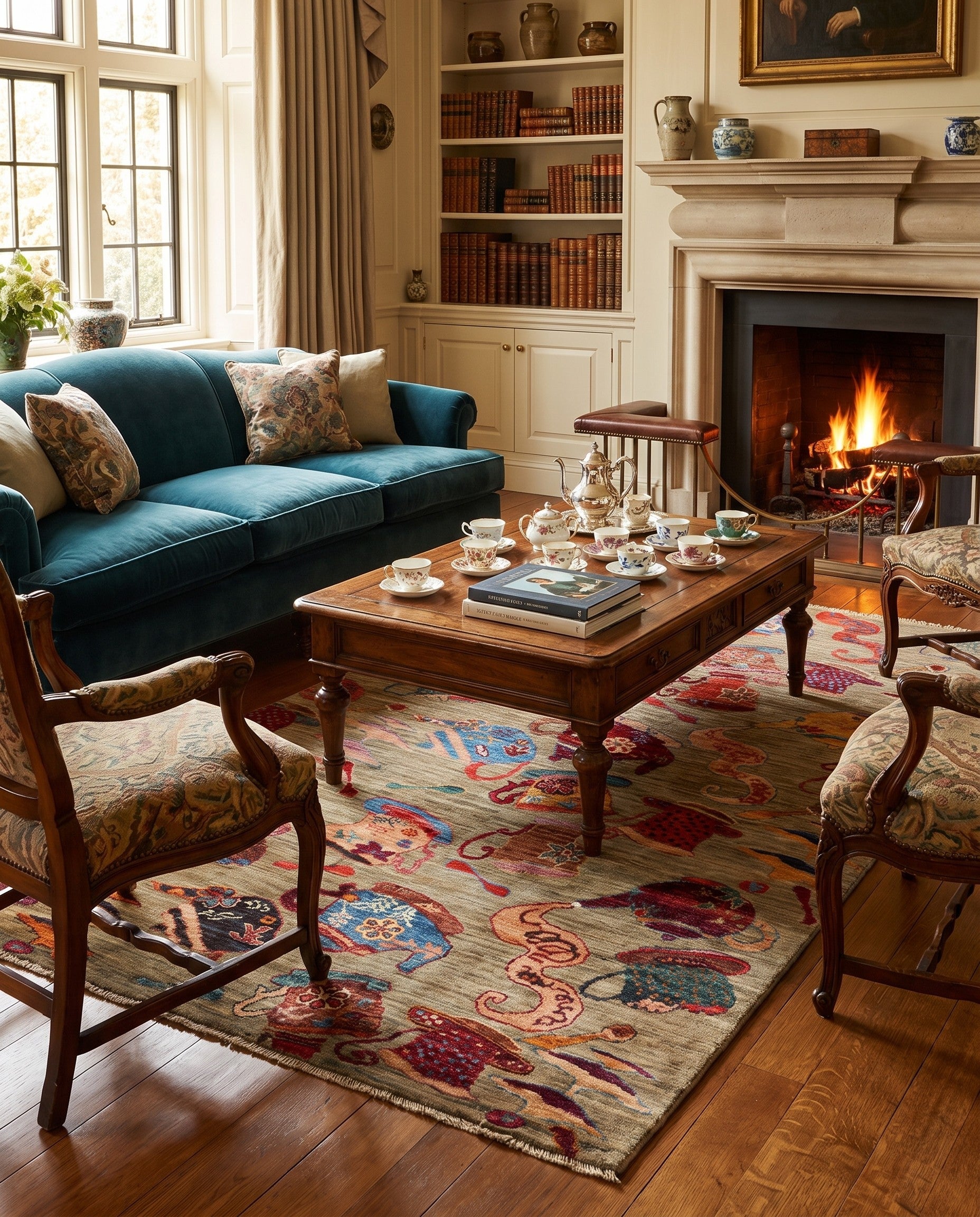 3' 11 x 6' 1 Hand Knotted Ariana Ziegler Rug