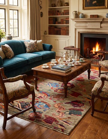 3' 11 x 6' 1 Hand Knotted Ariana Ziegler Rug