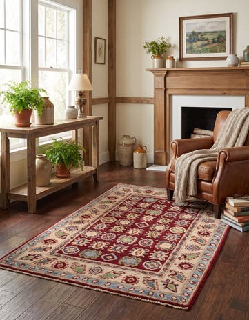 2' 8 x 4' 4 Hand Knotted Kazak Rug