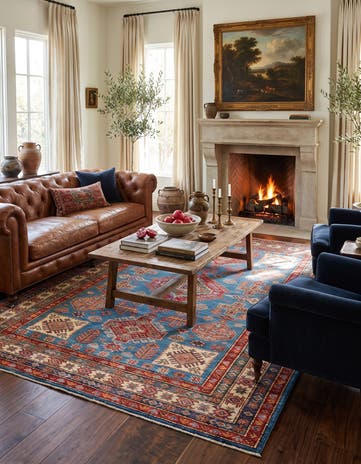 5' 1 x 7' 6 Hand Knotted Kazak Rug