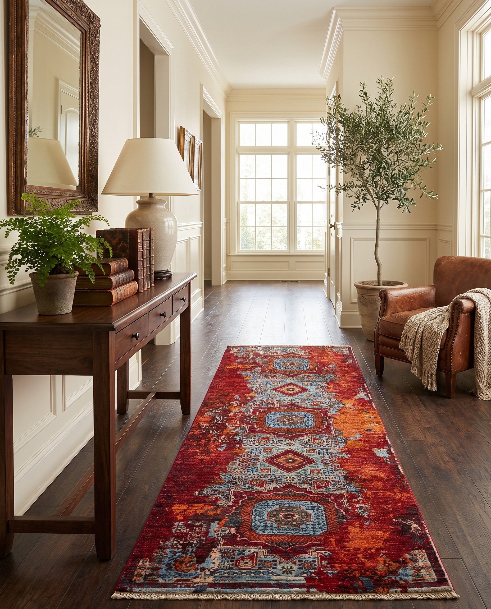 2' 9 x 8' 3 Hand Knotted Mamluk Ziegler Runner Rug