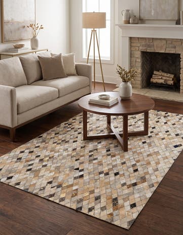 5' 1 x 7' 9 Cowhide - Patchwork Rug