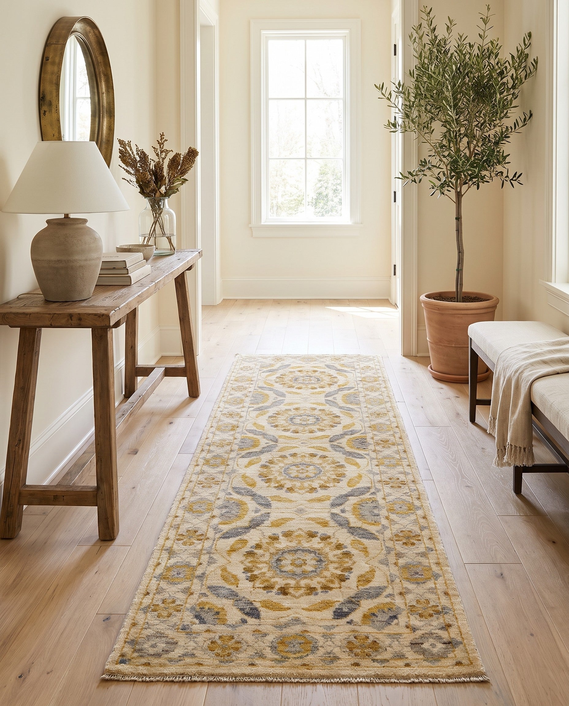 2' 9 x 8' 3 Hand Knotted Ziegler Modern Runner Rug
