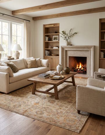5' 9 x 7' 10 Hand Knotted Ziegler Rug