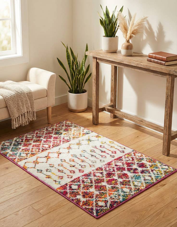 Detail image of 2' x 3' Moroccan Trellis Rug