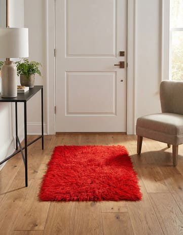2' 2 x 3' 8 Hand Knotted Moroccan Wool Runner Rug