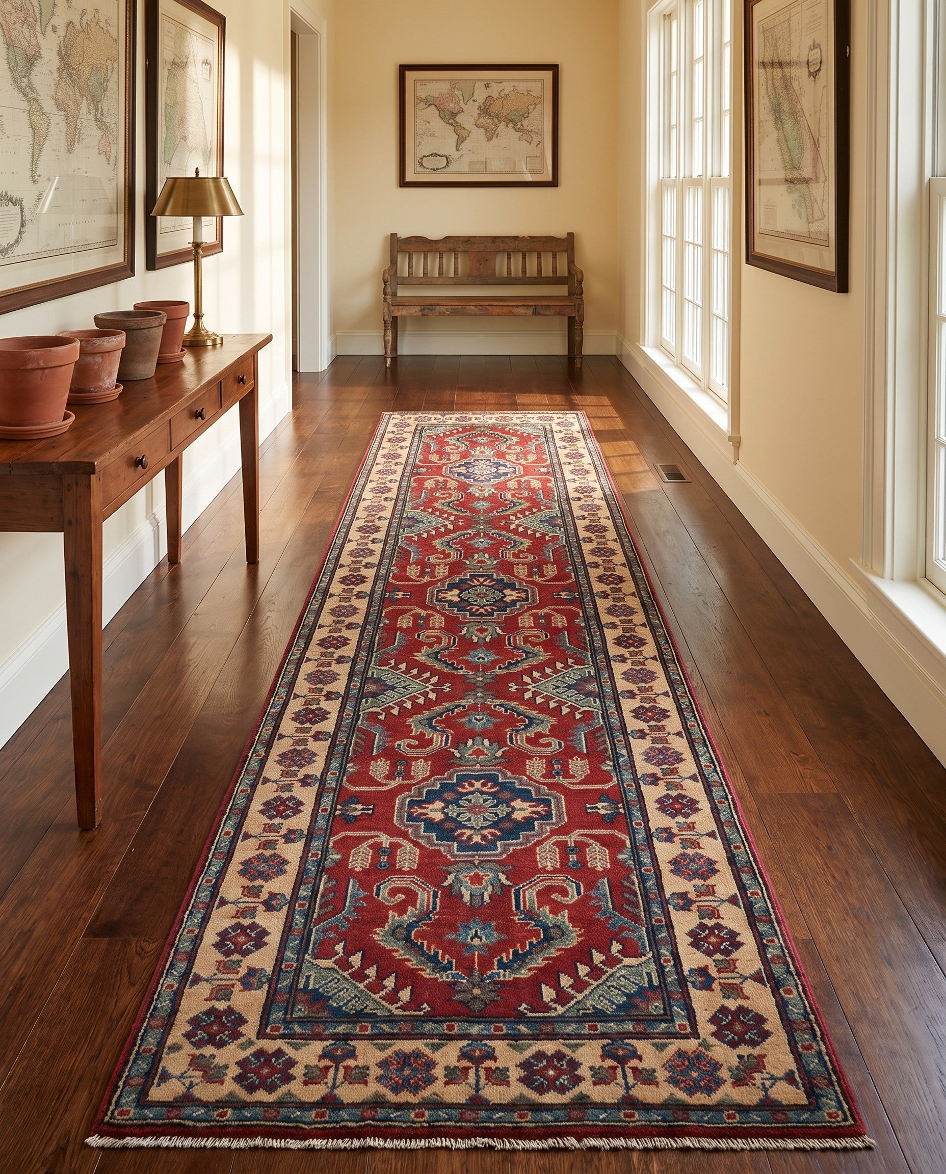 2' 8 x 9' 8 Hand Knotted Kazak Runner Rug