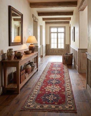 2' 8 x 10' 11 Hand Knotted Kazak Runner Rug