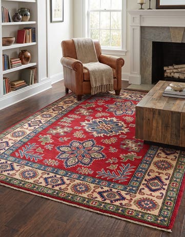 5' x 6' 7 Hand Knotted Kazak Rug
