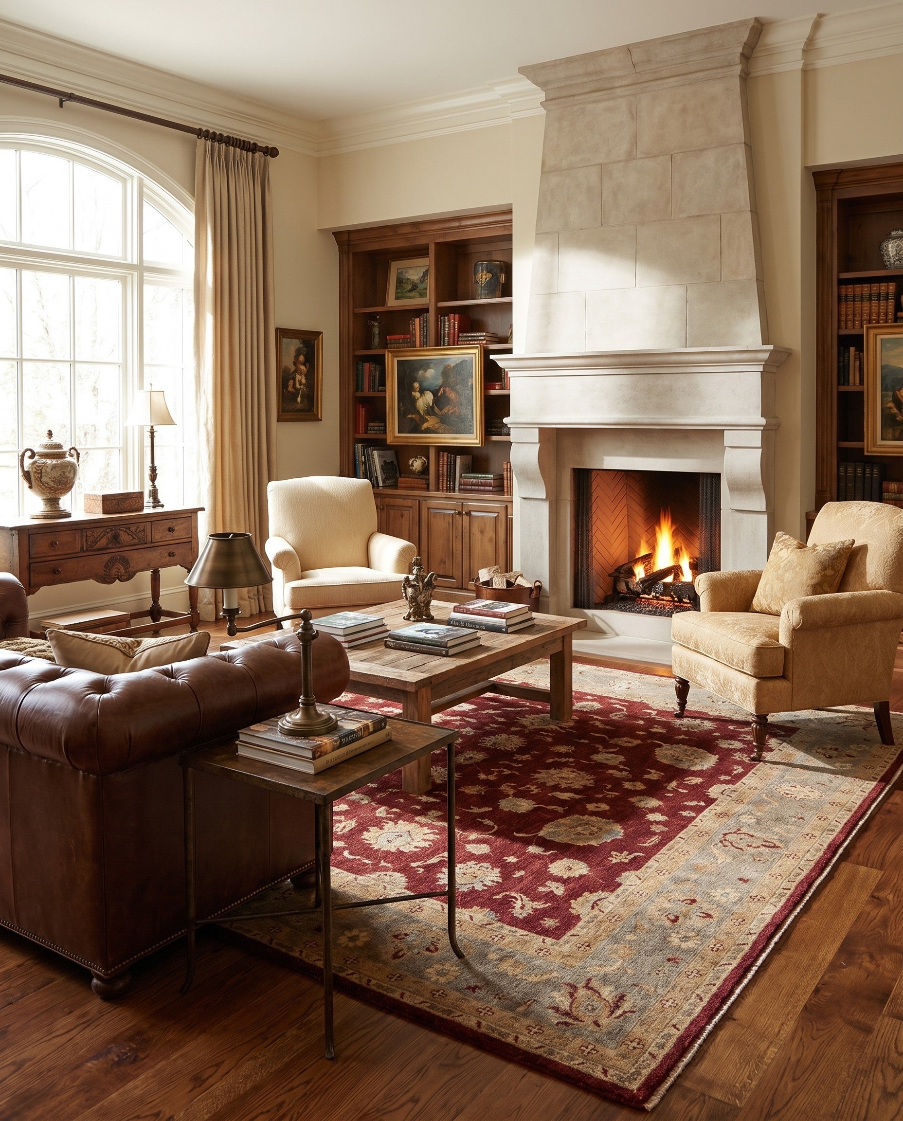 9' 3 x 11' 11 Hand Knotted Ziegler Rug