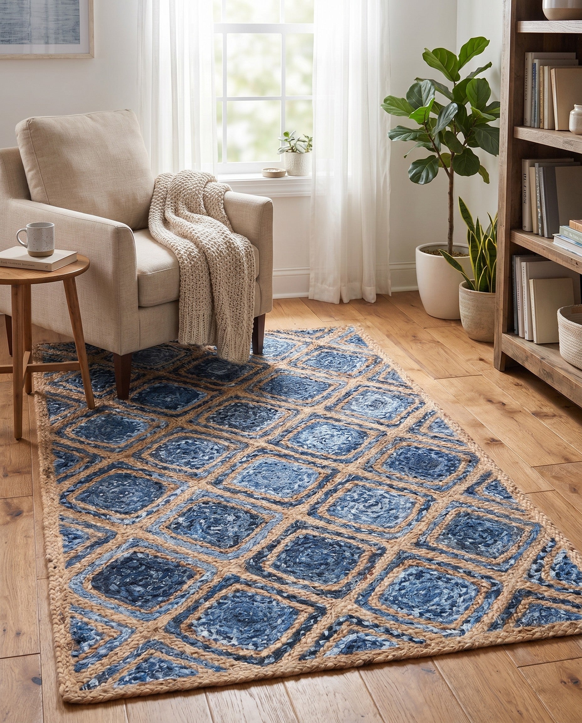 3' 3 x 5' 1 Handmade Braided Jute Rug