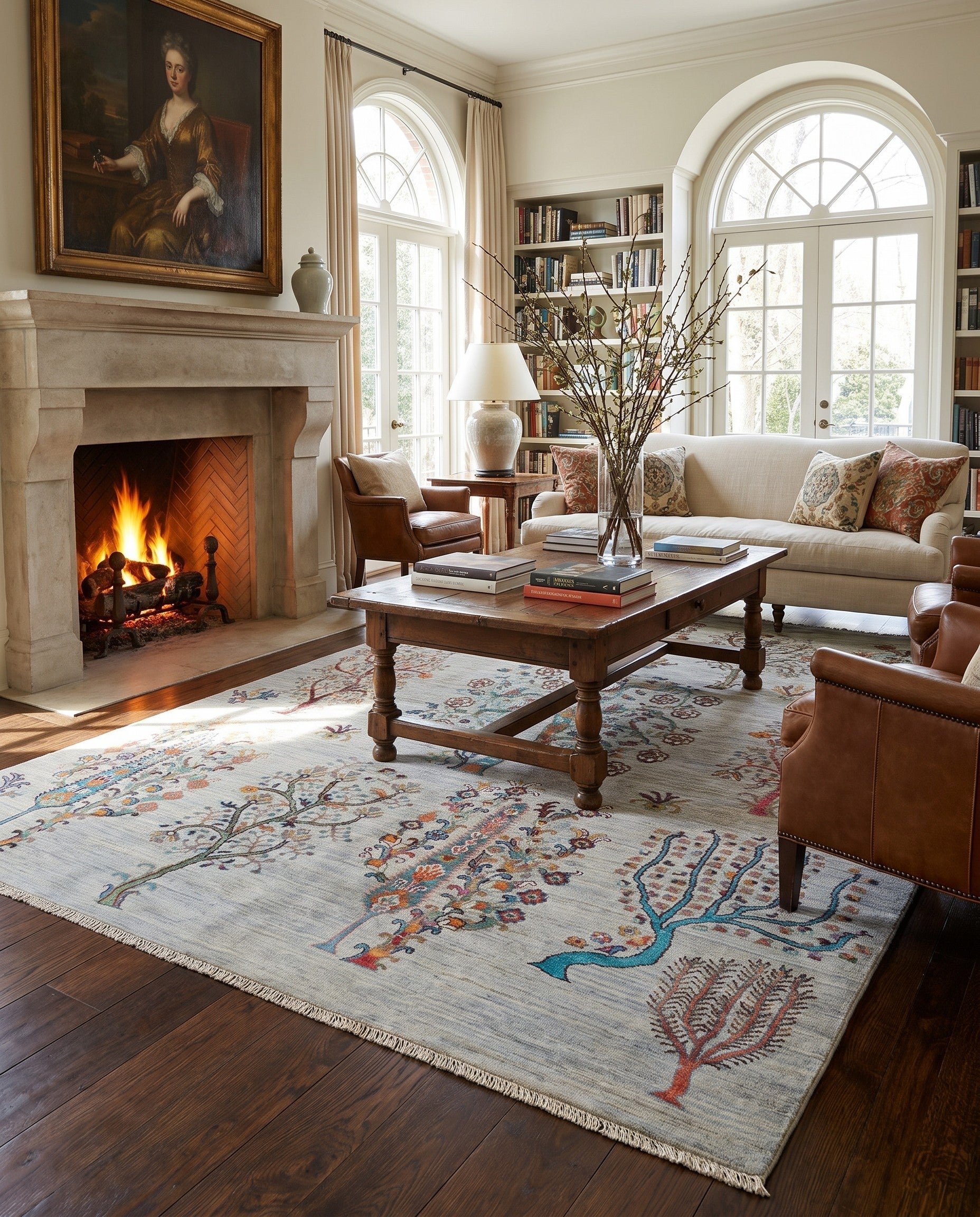 5' 9 x 8' Hand Knotted Ariana Ziegler Rug