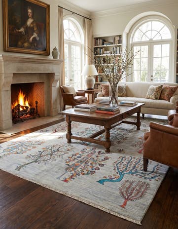 5' 9 x 8' Hand Knotted Ariana Ziegler Rug
