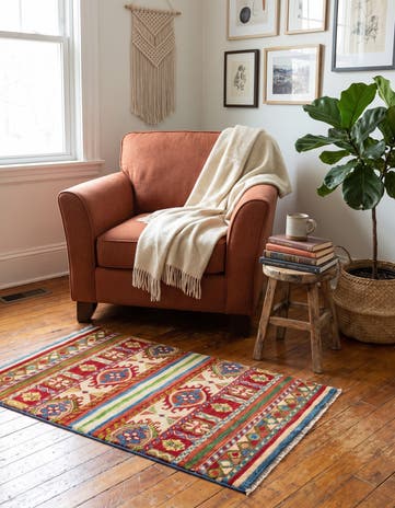 2' x 2' 11 Hand Knotted Kazak Rug