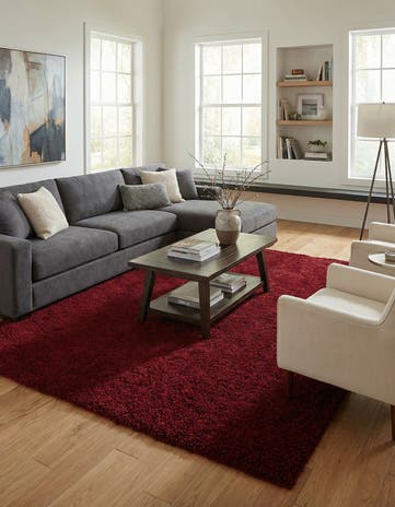 10' x 13' Solid Shag Rug