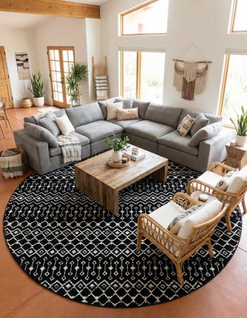 12' x 12' Kasbah Trellis Round Rug