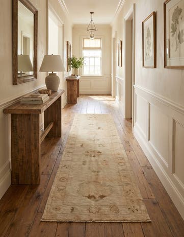 2' 7 x 10' 11 Hand Knotted Oushak Wool Runner Rug