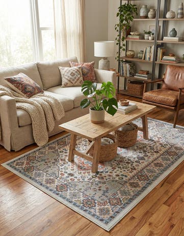 Ivory Kamala Washable Rug