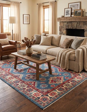 4' 3 x 6' 5 Hand Knotted Kazak Rug