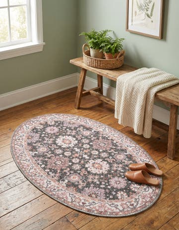 2' x 3' 1 Washable Timeless Oval Rug