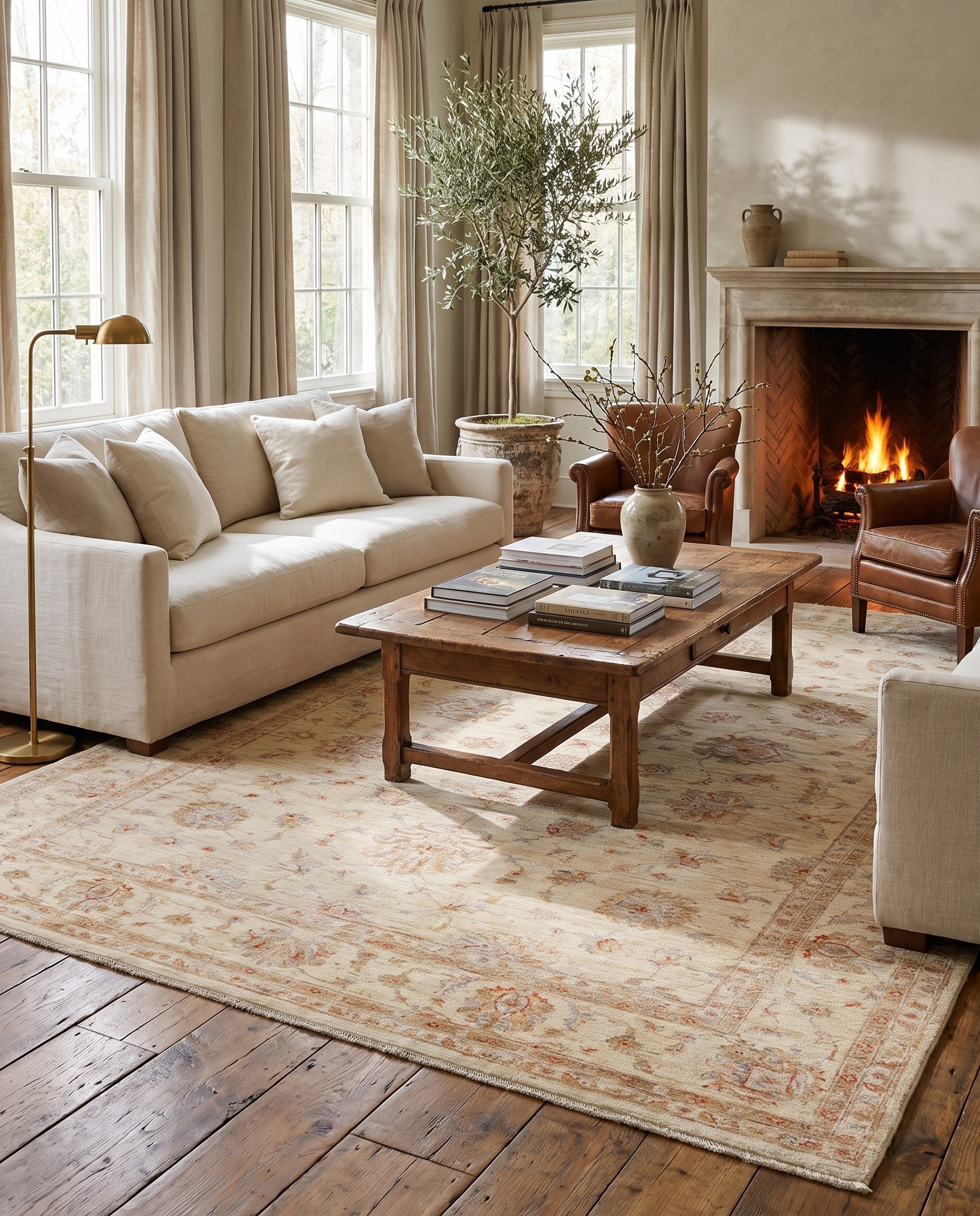 6' 11 x 9' 11 Hand Knotted Ziegler Rug