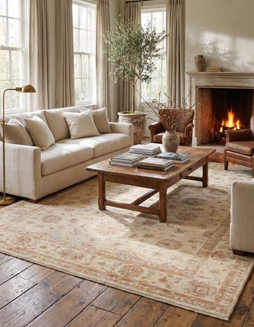 6' 11 x 9' 11 Hand Knotted Ziegler Rug