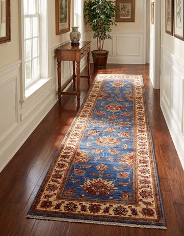 2' 9 x 9' 10 Hand Knotted Peshawar Ziegler Runner Rug