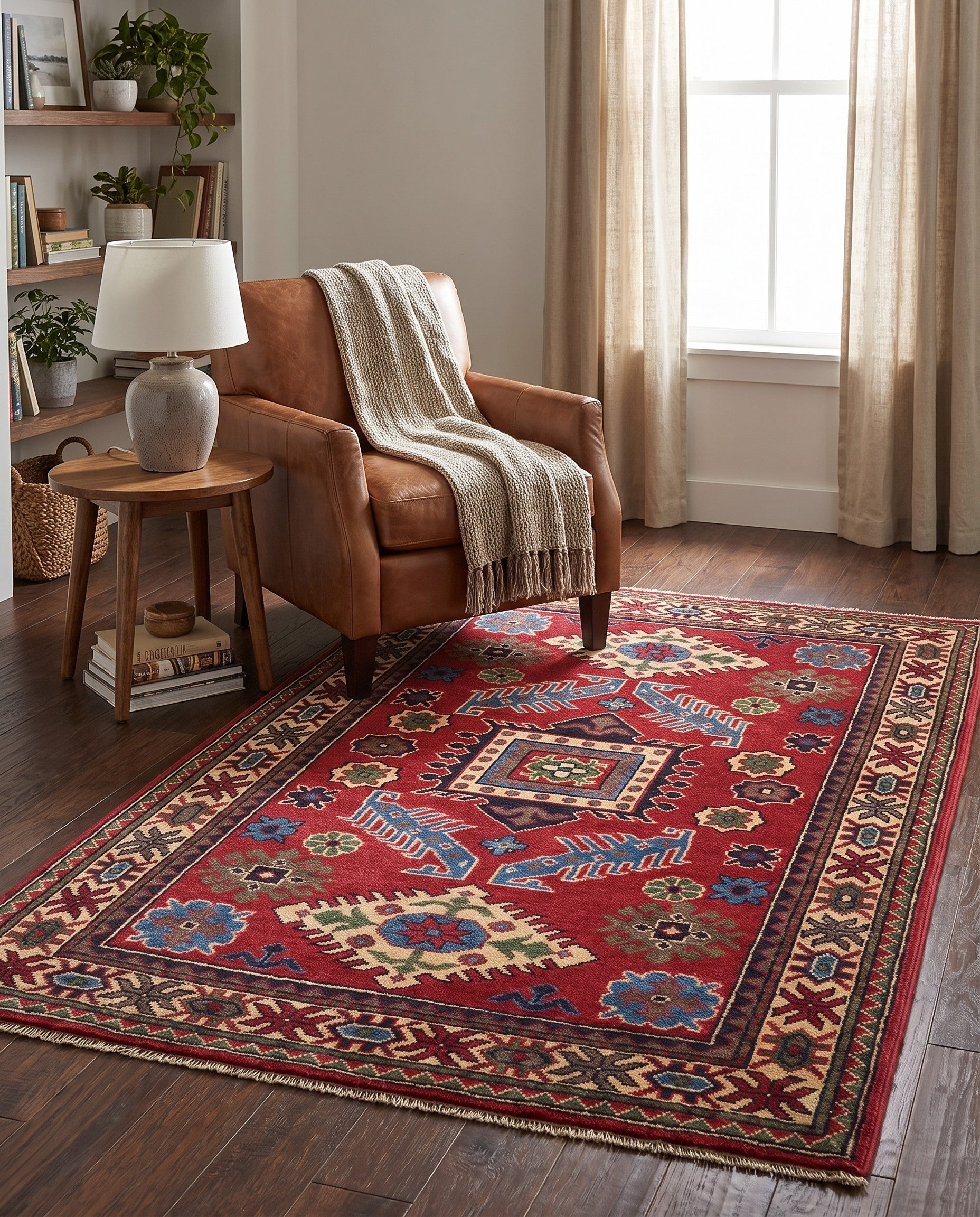 3' 1 x 4' 11 Hand Knotted Kazak Rug