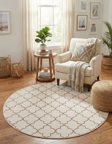 Jill Zarin White Uptown Lincoln Center Round Rug