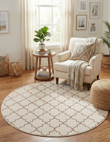 Jill Zarin White Uptown Lincoln Center Round Rug