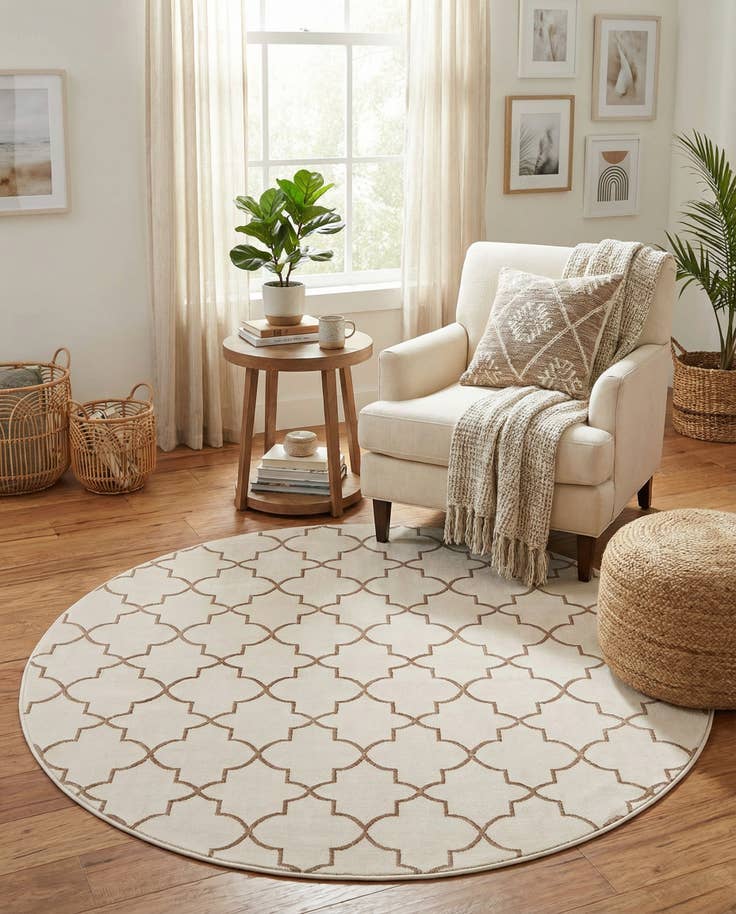Detail image of Jill Zarin 5' 3 x 5' 3 Uptown Lincoln Center Round Rug
