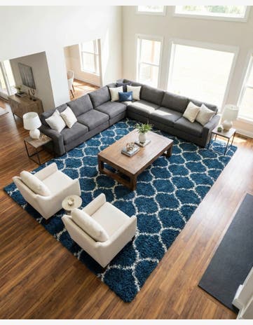 10' 8 x 14' Trellis Shag Rug