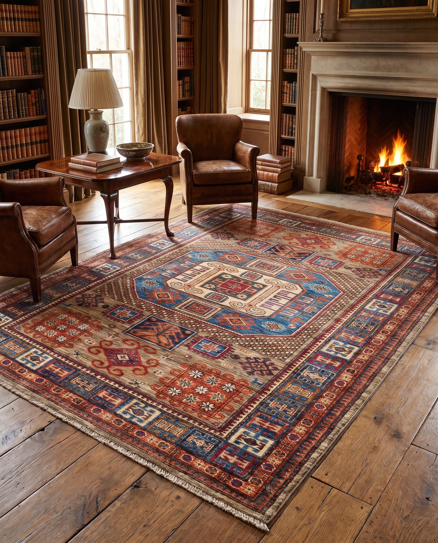 4' 11 x 6' 11 Hand Knotted Kazak Rug