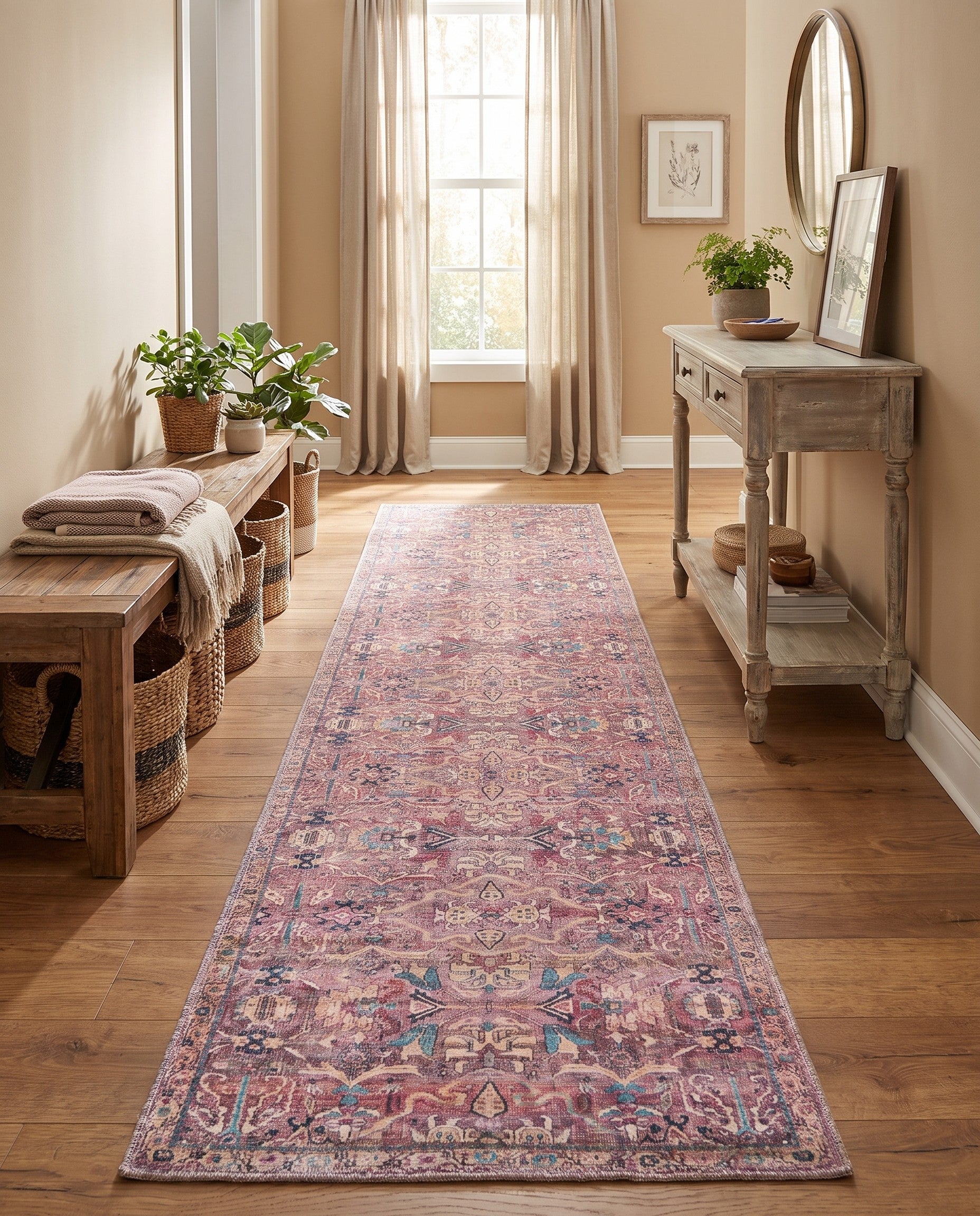 2' x 10' Washable Nostalgia Runner Rug