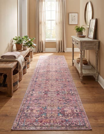 2' x 10' Washable Nostalgia Runner Rug