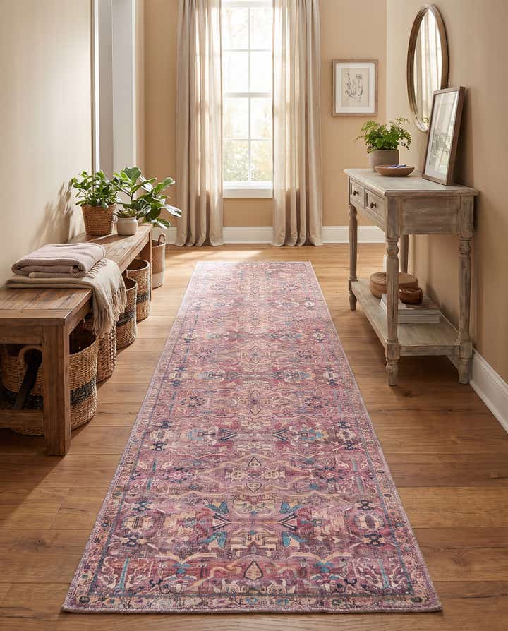 60cm x 305cm Wasbaar Nostalgia Loper Vloerkleed
