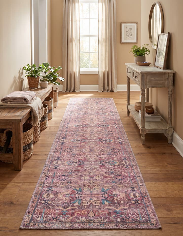 2' x 10' Washable Nostalgia Runner Rug